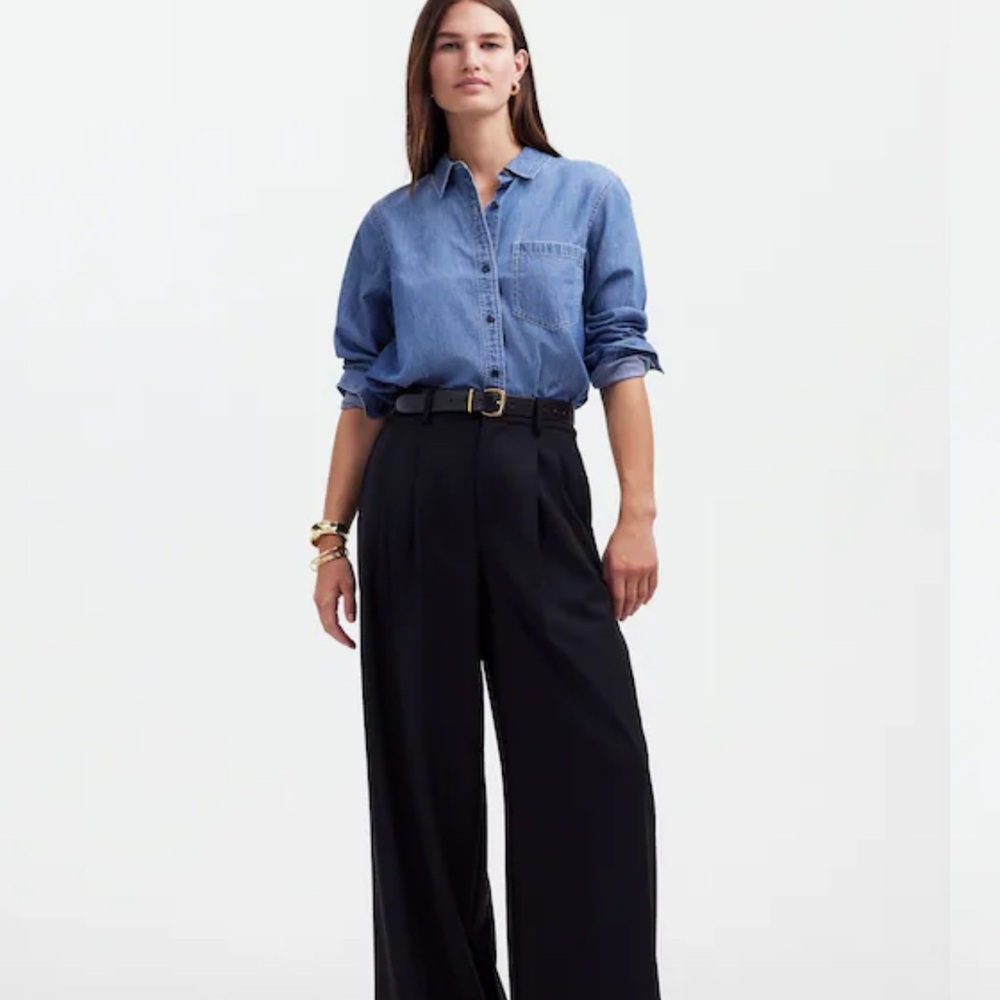 ISO-Madewell Black Wide Leg Pants